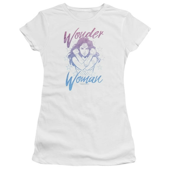 Wonder Woman Movie - Retro Stance - Juniors Teen Girls Cap Sleeve Shirt - Medium