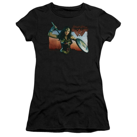 Wonder Woman Movie - Warrior Woman - Juniors Teen Girls Cap Sleeve Shirt - Small