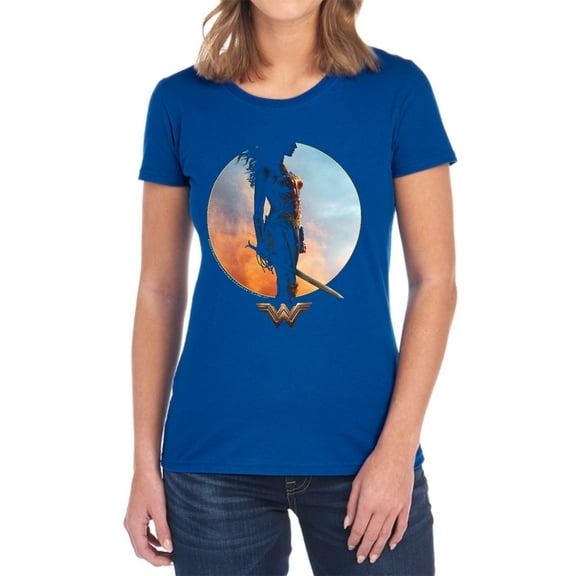 Wonder Woman Movie Wisdom and Wonder Women's T Shirt, Royal, Small