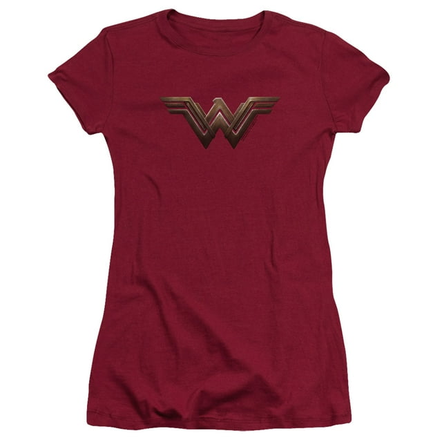 Wonder Woman Movie - Wonder Woman Logo - Juniors Teen Girls Cap Sleeve Shirt - Small