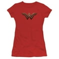 thumbnail image 1 of Wonder Woman Movie Wonder Woman Logo S/S Junior Women's T-Shirt Sheer Red, 1 of 2