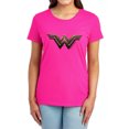 thumbnail image 1 of Wonder Woman Movie Wonder Woman Logo Women's T Shirt, Hot Pink, 2X-Large, 1 of 6