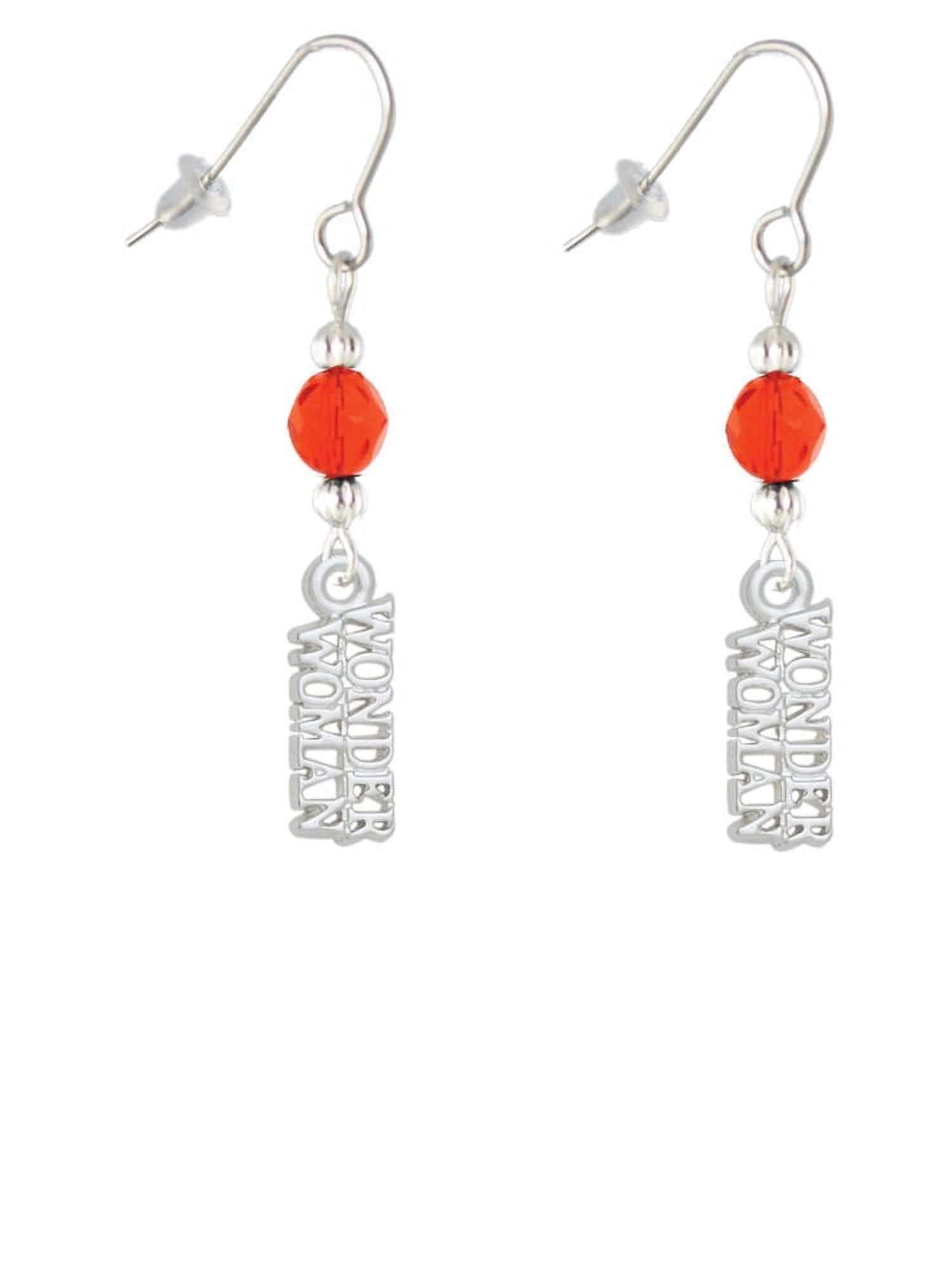 Wonder Woman Orange Bead French Earrings - Walmart.com