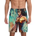 thumbnail image 1 of Wonder Woman Pajama Shorts for Men, Summer Graphic Lounge Pajama Bottoms Soft Sleep Pjs Pants with Drawstring & Pockets, 1 of 8
