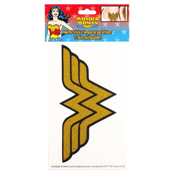 Wonder Woman Peel and Stick Temporary Arm Tattoo