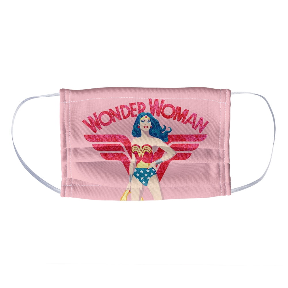 POPFUNK Wonder Woman Sparkle 1-Ply Reusable Face Mask Covering, Kids