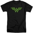 thumbnail image 1 of Wonder Woman St. Patrick's Day Shamrock Logo Unisex Adult Tall T Shirt,Black, 2X-Large, 1 of 2