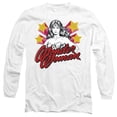 thumbnail image 1 of Wonder Woman Stance 2 Unisex Adult Long-Sleeve T Shirt,White, 2X-Large, 1 of 2
