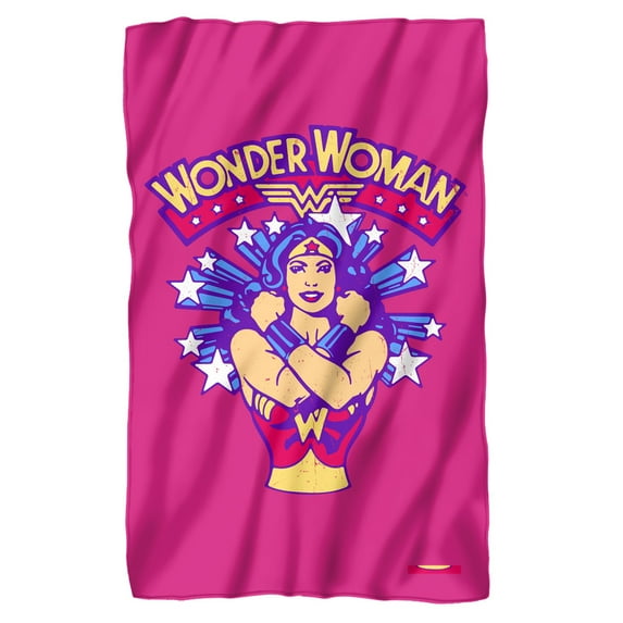 Wonder Woman Star Crossed Fleece Blanket 36' x 58'