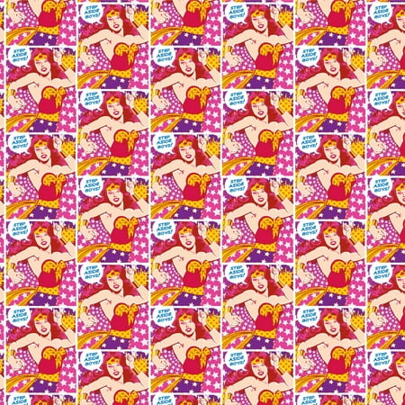 Wonder Woman Step Aside Boys Premium Roll Gift Wrap Wrapping Paper