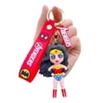 thumbnail image 1 of Wonder Woman Superhero Character 3D Silicone Charm Keychain Keyring, 1 of 1