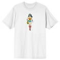 thumbnail image 1 of Wonder Woman Superhero Power Pose Men's White Graphic Tee - 5XL, 1 of 2