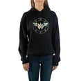 thumbnail image 1 of Wonder Woman Superhero Women's Black Fleece Hooded Sweatshirt-6XL, 1 of 2