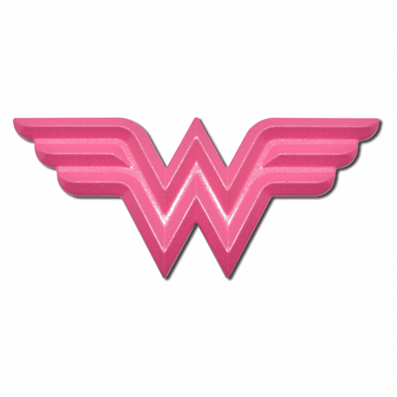Wonder Woman Symbol Hot Pink Chrome Plated Emblem