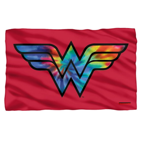 Wonder Woman Tie-Die Logo Fleece Blanket 36' x 58'