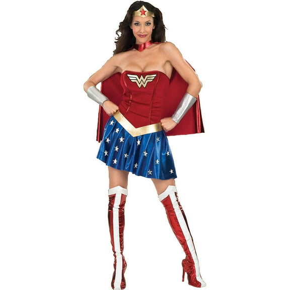 DC Comics Wonder Woman Dress Costume for Adults by Rubies, Women's Large