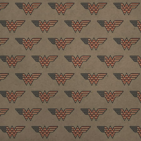 Wonder Woman USA American Flag Logo Premium Kraft Roll Gift Wrap Wrapping Paper
