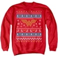 thumbnail image 1 of Wonder Woman Ugly Christmas Logo Unisex Adult Crewneck Sweatshirt, 1 of 5