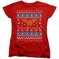 thumbnail image 1 of Wonder Woman Ugly Christmas Logo Women's T Shirt, 1 of 4