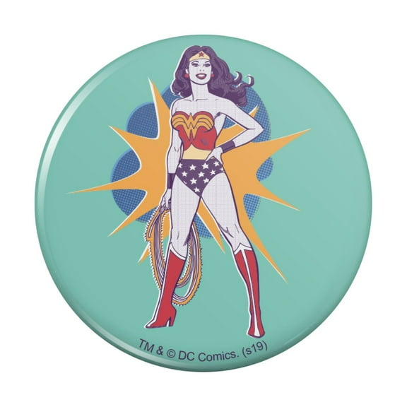 Wonder Woman Vintage Woman Pinback Button Pin