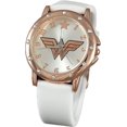 thumbnail image 1 of Wonder Woman WOW5006 White Rubber Watch w/Rosegold Case, 1 of 4
