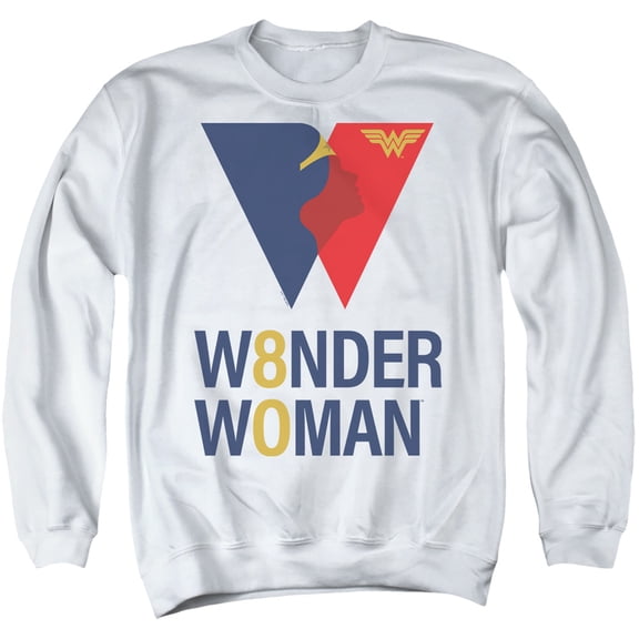 Wonder Woman WW 80th Logo Unisex Adult Crewneck Sweatshirt, WW 80th Logo, Small