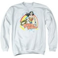 thumbnail image 1 of Wonder Woman Wonder Airbrush Adult Crewneck Sweatshirt White, 1 of 1