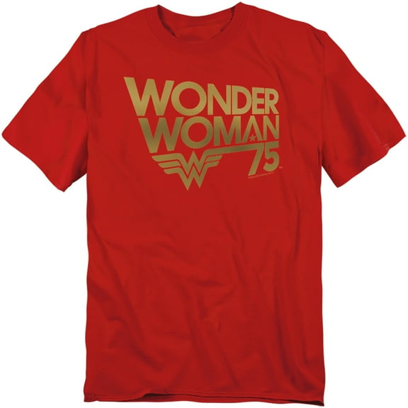 Wonder Woman T-Shirt Wonder Woman 75Th Anniversary Gold Logo Unisex Graphic Tee For Men & Women