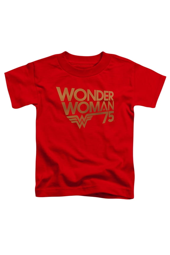 Wonder Woman - Wonder Woman 75Th Anniversary Gold Logo - Toddler Short Sleeve Shirt - 3T