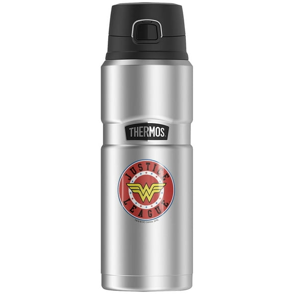 Wonder Woman Wonder Woman Athletic Logo, THERMOS STAINLESS KING Stainless Steel Drink Bottle, Vacuum insulated & Double Wall, 24oz