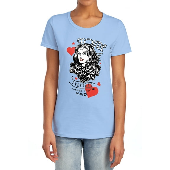 Wonder Woman Wonder Woman Mother's Day Everyone Wishes They Had Women's T Shirt, Light Blue, Large