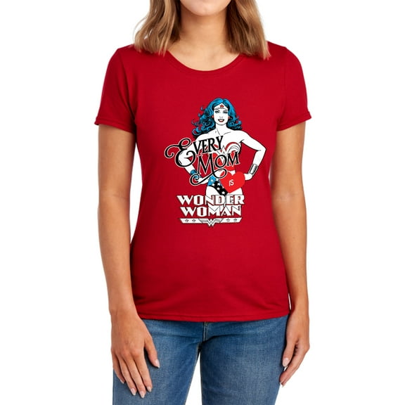 Wonder Woman Wonder Woman Mother's Day for Every Mom Women's T Shirt, Red, Medium