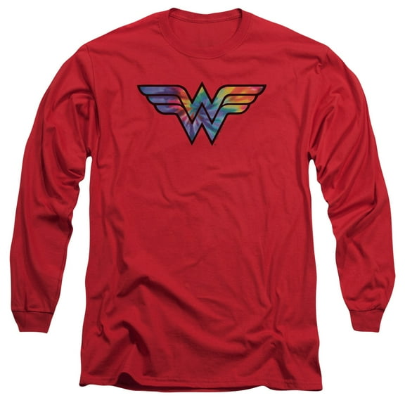 Wonder Woman - Wonder Woman Tie Dye Logo - Long Sleeve Shirt - Medium