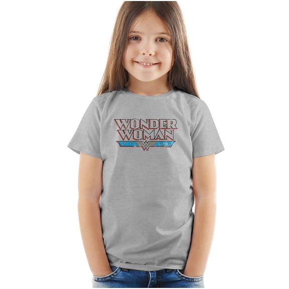 Wonder Woman Wonderwoman Retro 2 Kids T Shirt (3) for Youth Toddler Boys and Girls, Athletic Heather