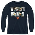 thumbnail image 1 of Wonder Woman Ww 80Th Illustrated Type Kids Long Sleeve T Shirt (Small) for Youth Boys and Girls, Navy, 1 of 4