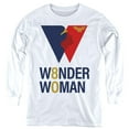 thumbnail image 1 of Wonder Woman Ww 80Th Logo Kids Long Sleeve T Shirt (X-Large) for Youth Boys and Girls, White, 1 of 4