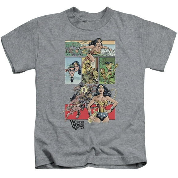 Wonder Woman - Ww75 Comic Page - Juvenile Short Sleeve Shirt - 7