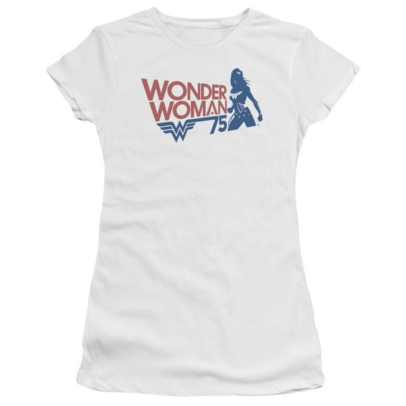 Wonder Woman - Ww75 Silhouette - Juniors Teen Girls Cap Sleeve Shirt - Medium