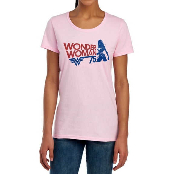 Wonder Woman Ww75 Silhouette Women's T Shirt, Pink, X-Large