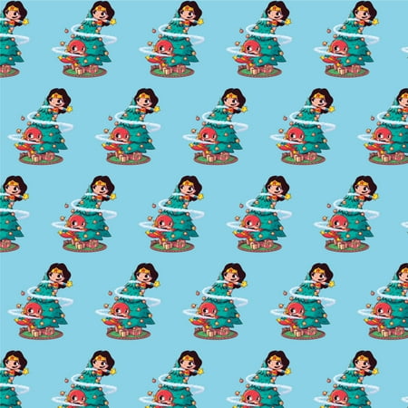 Wonder Woman and Flash Christmas Tree Premium Roll Gift Wrap Wrapping Paper