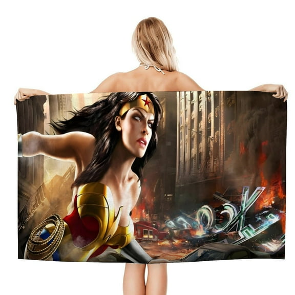 Wonder Woman-theme Gifts Quick-dry Beach Towel for Women Girl Birthday Inspired Fan Bath Outdoor Music Lover31 x 71 in78 X 180 CM