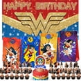 thumbnail image 1 of Wonder WomanParty Favor Bags Goodie Treat Candy Supplies Decorations Birthday Cake Topper Backdrop Banner, 1 of 7