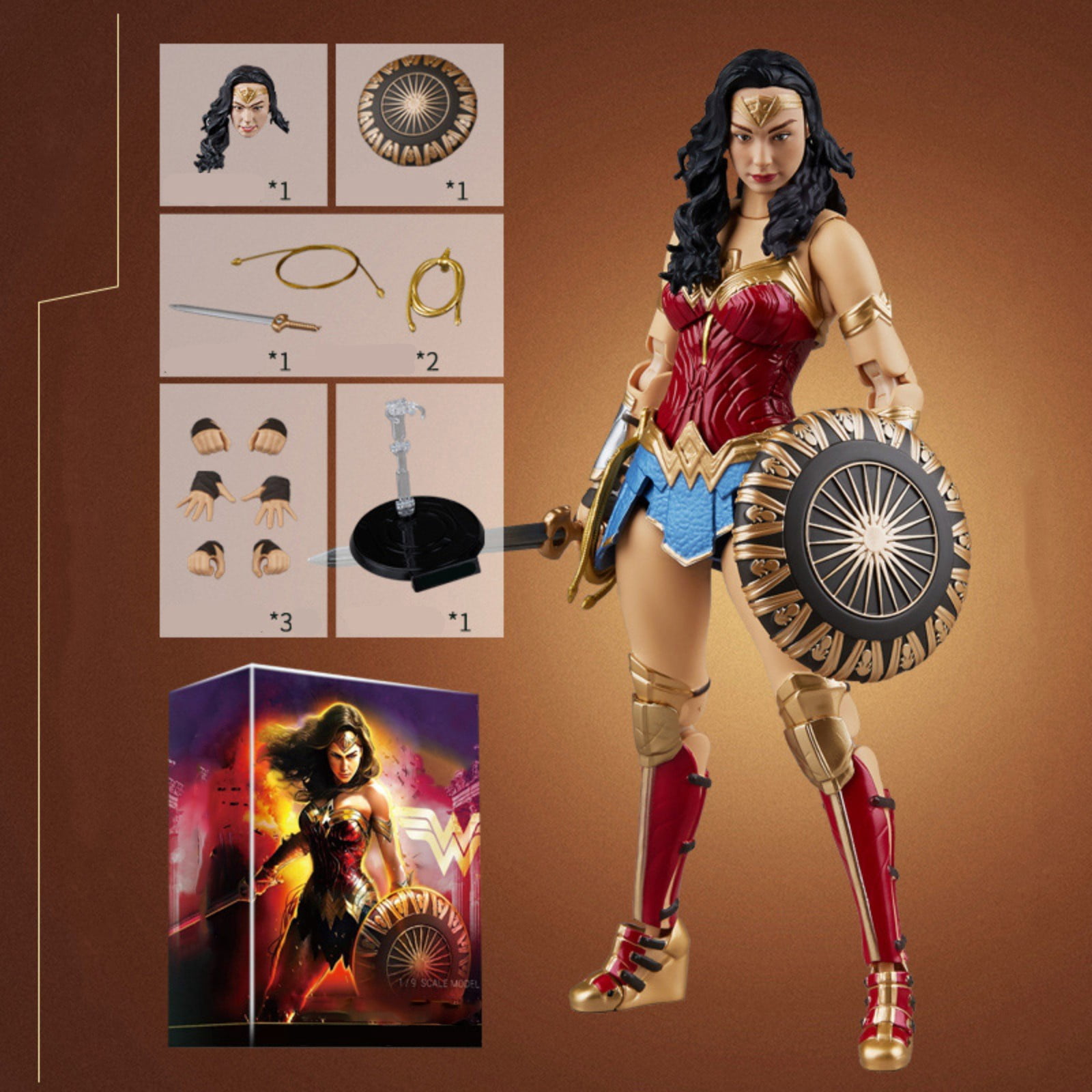 Mego Action Figure Wonder Woman 8 Pollici - Versione Standard - Giocattolo Da Collezione Per Bambini E Adulti