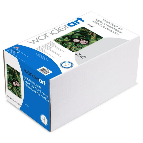 WonderArt® 15" x 20" Latch Hook Kit, Swingin, Acrylic Yarn Cotton Canvas