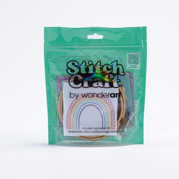 WonderArt Modern Sampler Kit Embroidery Kit - OVER THE RAINBOW