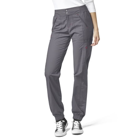 Wink WonderFLEX Love-Women's Utility Cargo Zip Jogger Scrub Pant, Pewter, M Regular