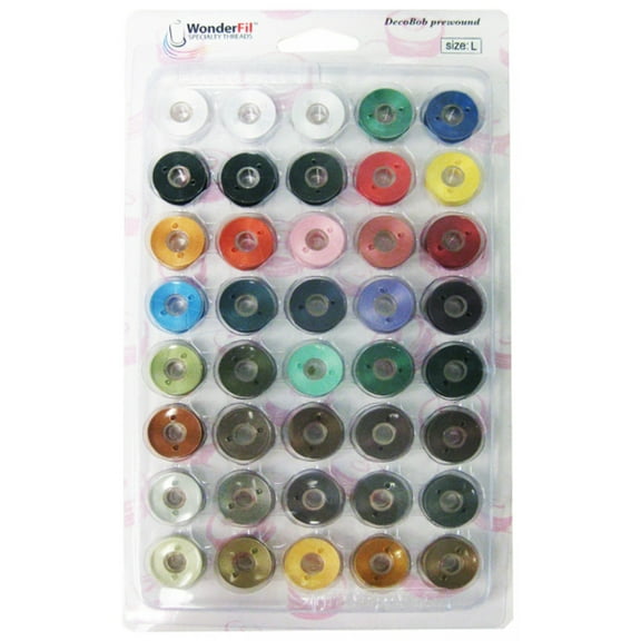 WonderFil, Specialty Threads, DecoBob, Pre-Wound Bobbins, Size L - Master Set