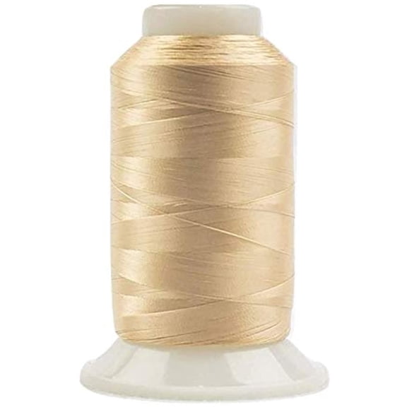 WonderFil, Specialty Threads, InvisaFil, 2-Ply Cottonized Soft Polyester, Silk-Like Thread for Fine Sewing, 100wt - Nude, 2500m