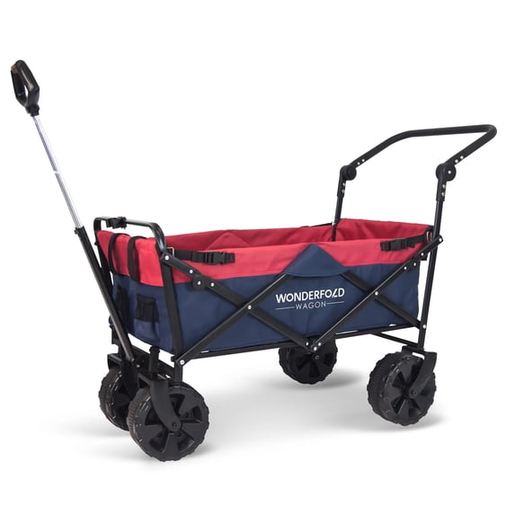 WonderFold Pull and Push Collapsible Folding Utility Wagon with All-Terrain Tire