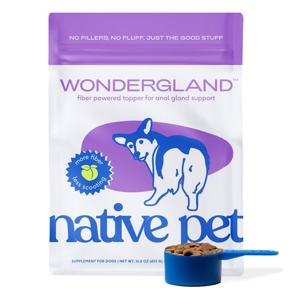 Native Pet WonderGland Fiber Supplement for Dogs, Digestive and Anal Gland Support, 16oz